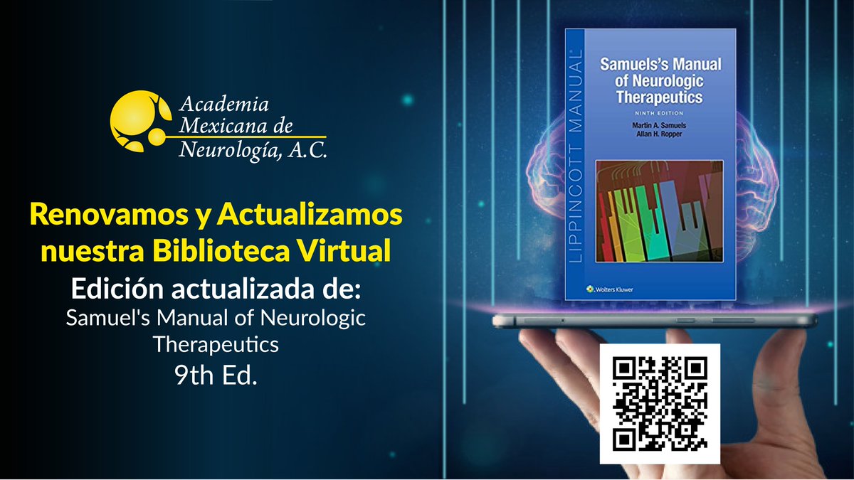 amneurologia's tweet photo. Académicos hemos renovado y actualizado nuestra biblioteca virtual, consulta la novena edición de "Samuel's Manual of Neurologic Therapeutics" en: https://t.co/HVQgkXUh4z
#AMN #SoyAMN #Neurology https://t.co/IMEiQxJhkU