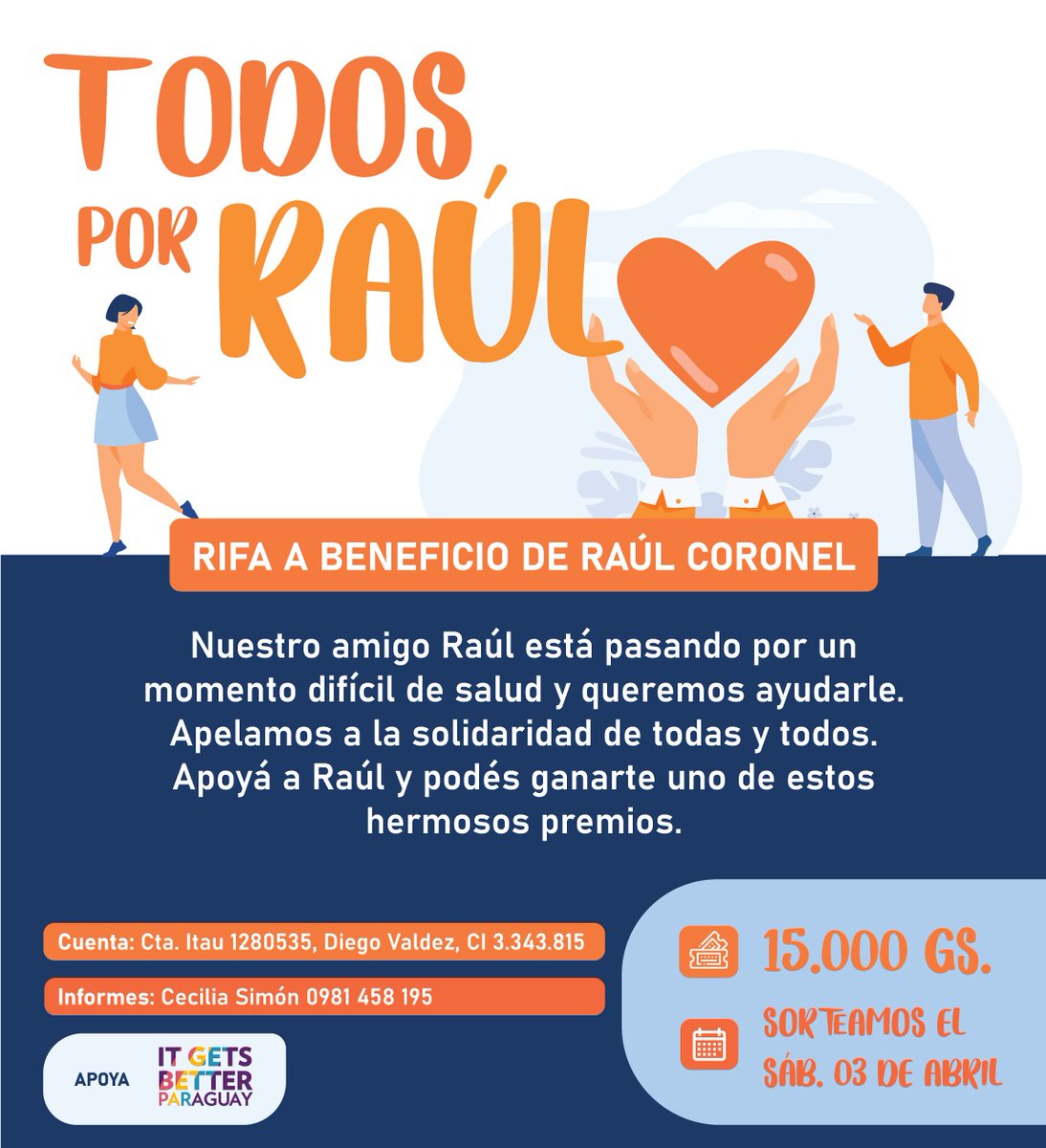 ElParlantepy's tweet photo. Recurrimos a la solidaridad de la ciudadanía para ayudar a nuestro compañero Raúl.

📌 Para apoyar la causa, comunicate al 0981-458-195. https://t.co/B6rJn3oaI8