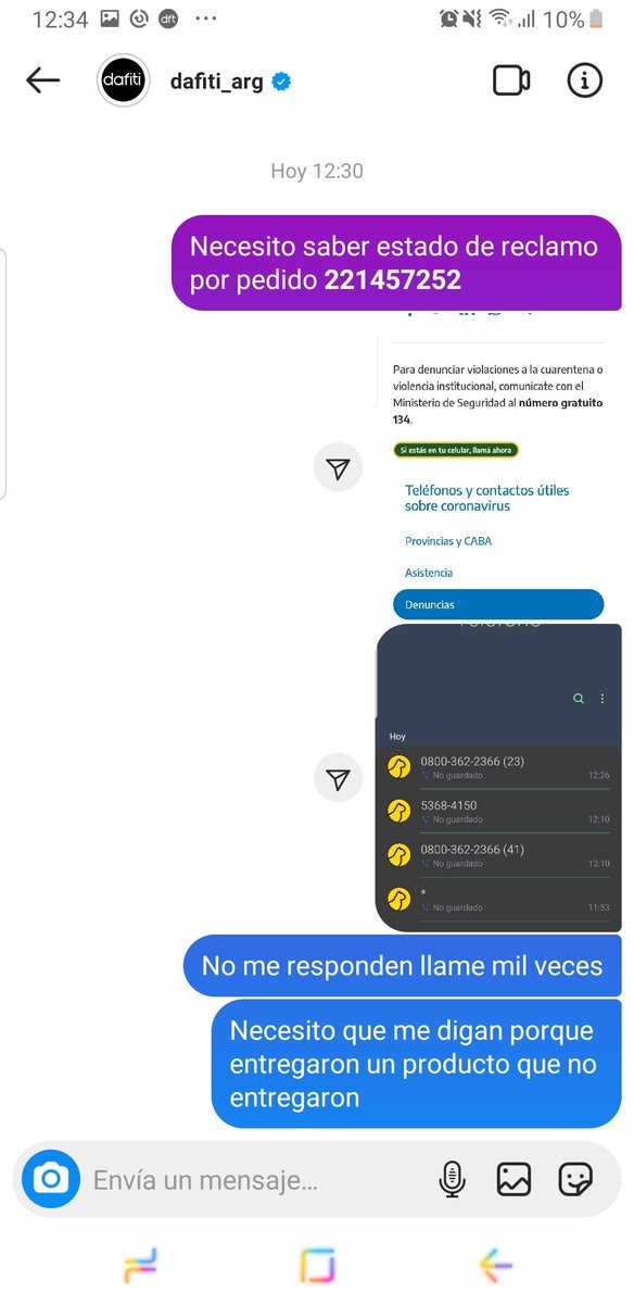 Sweet__Nanuu's tweet photo. @Dafiti_Arg no responden a los llamados a los reclamos e informan que recibí algo que no recibí https://t.co/HZxXybj6UE