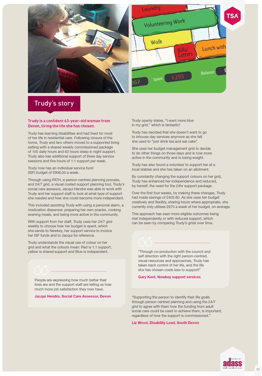 RachelMason247's tweet photo. #ITECconf21 We heard a compelling story from Trudy, who with the support of her council and in partnership with her support provider, has coproduced her own support package resulting in living the life she wants AND at a 1/3 of the cost. Excellent TEC report and recommendations https://t.co/ufPziRc77s