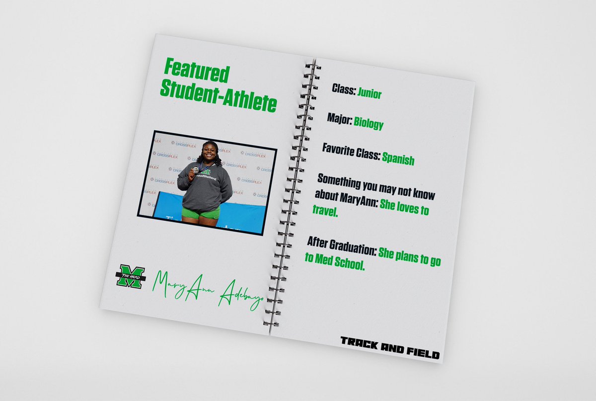 HerdTheBuck's tweet photo. Our next featured student-athlete is @herdtfxc’s MaryAnn Adebayo! 

#RiseAsOne https://t.co/Jl6eYjTyCL