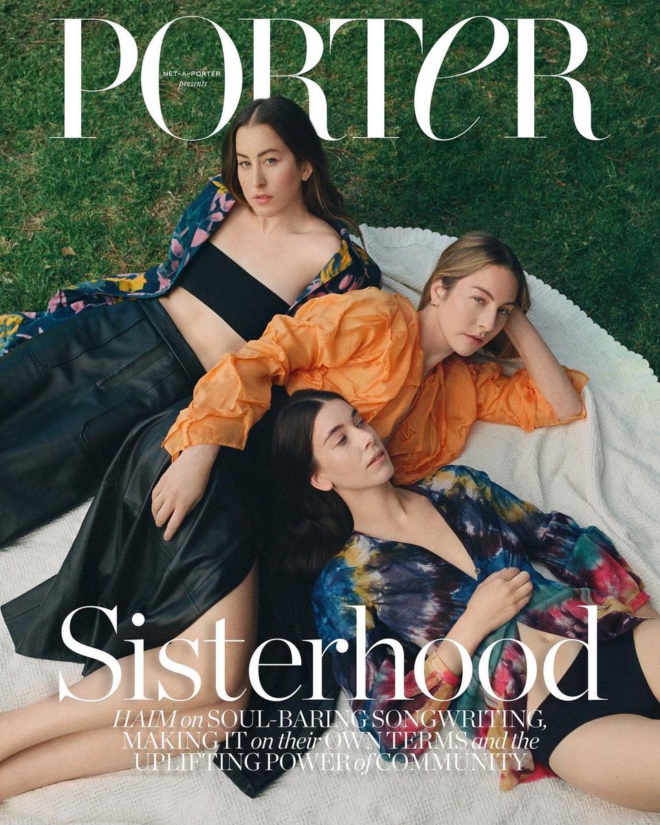 CoutureIsBeyond's tweet photo. Haim by Olivia Malone, The Porter Edit, March 2021. https://t.co/PyqSo2Ds21