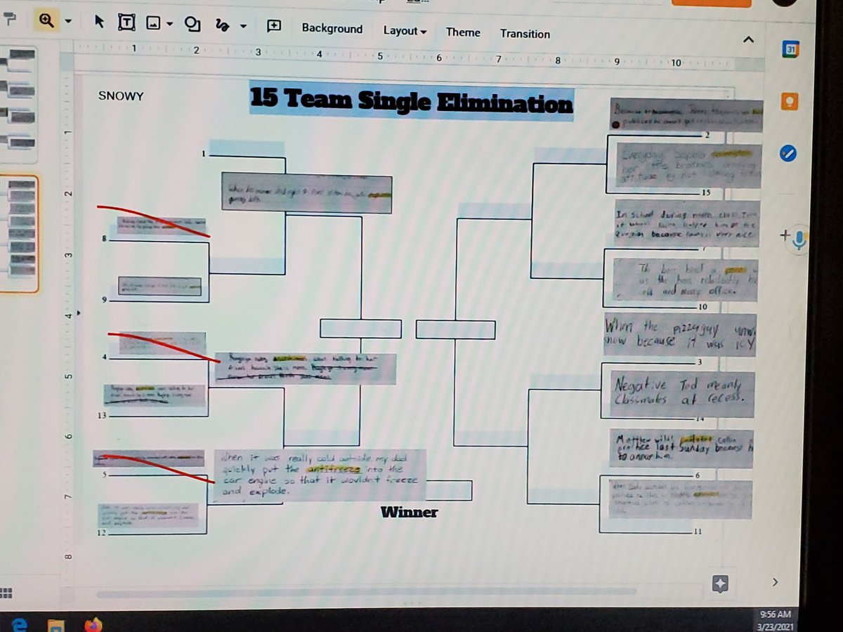CMSOwls's tweet photo. Using @plickers for voting in our March Madness Vocab Sentence Tourney! I look forward to this every year. 😊 #6thgrade @cms_grizzlies https://t.co/KcNlQQB06h