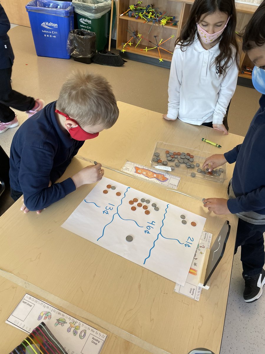 Miss_Jones05's tweet photo. We are learning all about money. This morning we were challenged to make different amounts of money two ways.   We’re becoming money experts! 🪙💵 @StGregoryHCDSB #HCDSB https://t.co/y8jjCxSBzE