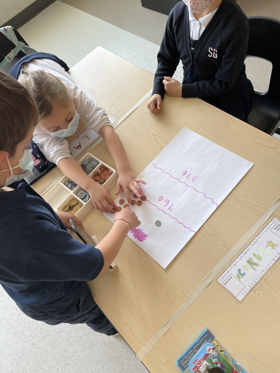 We are learning all about money. This morning we were challenged to make different amounts of money two ways.   We’re becoming money experts! 🪙💵 <a href="/StGregoryHCDSB/">St. Gregory</a> #HCDSB