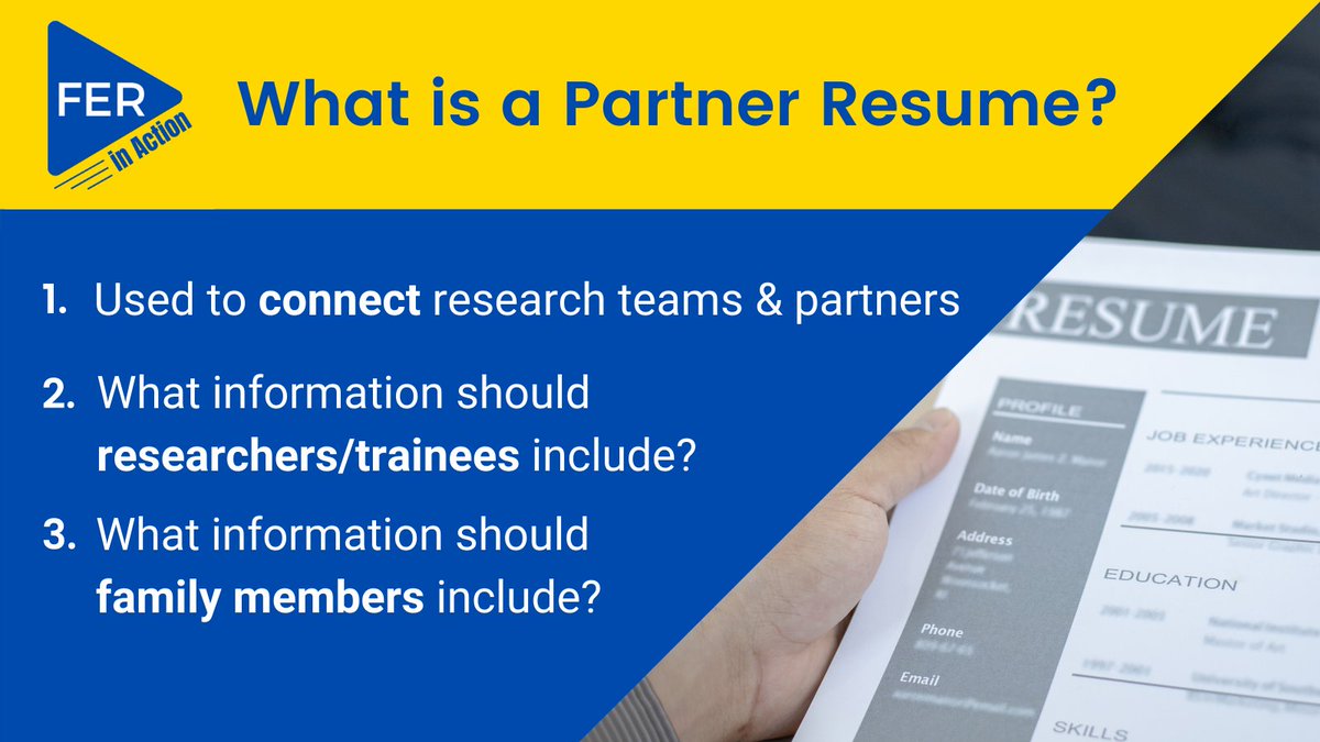 FER_InAction's tweet photo. What is a #researchpartner #resume? https://t.co/3qfw479xl2