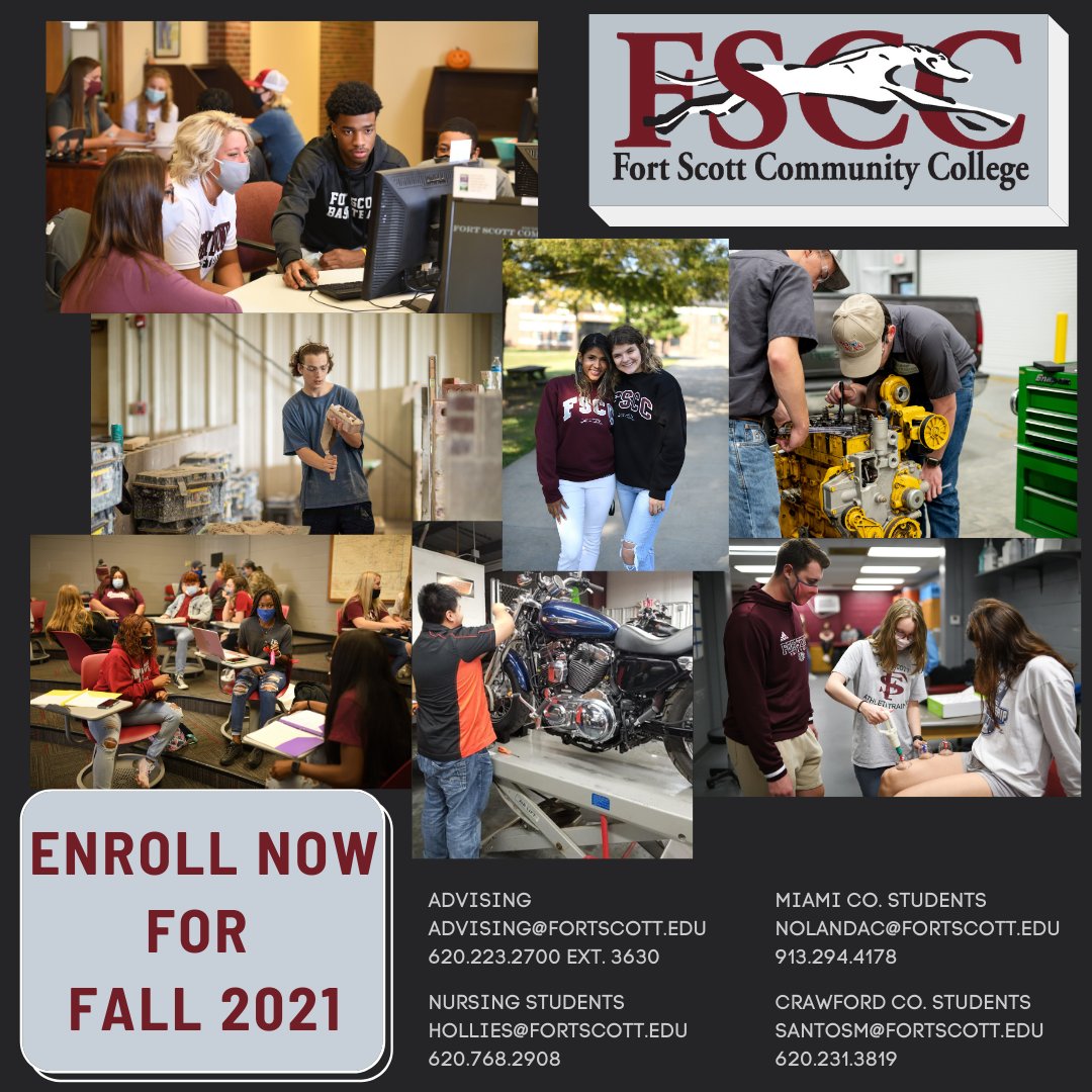 FortScottCC's tweet photo. 🤔Don't wait 'your turn' to enroll into your academic future 😉 ENROLL TODAY!!!! 

🐾FSCC Fall 2021 enrollment is open and we are ready to get YOU started on YOUR next step to YOUR bright future 🤩

Scholarships are available 🤑 https://t.co/YO7tLyY9hS