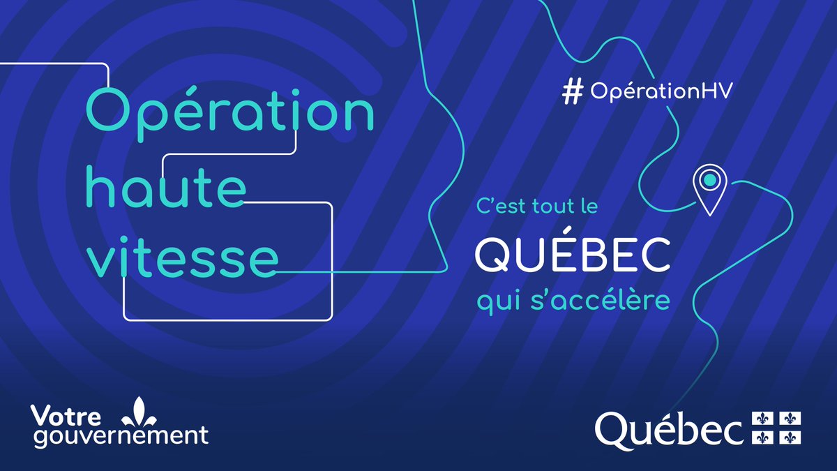 JJulienCAQ's tweet photo. Le Québec a lancé l’Opération Haute vitesse qui va permettre de brancher tous les Québécois d’ici septembre 2022 #OperationHV https://t.co/VCB5ukb8DJ
