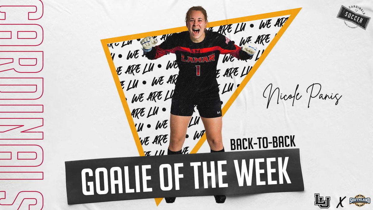 LamarWSoccer's tweet photo. Fly High Cards!

The Cardinals swept the SLC Weekly honors for just the fifth time in program history!

🔗: https://t.co/vnNGPz5BGP

#WeAreLU https://t.co/NsFxhByZNb