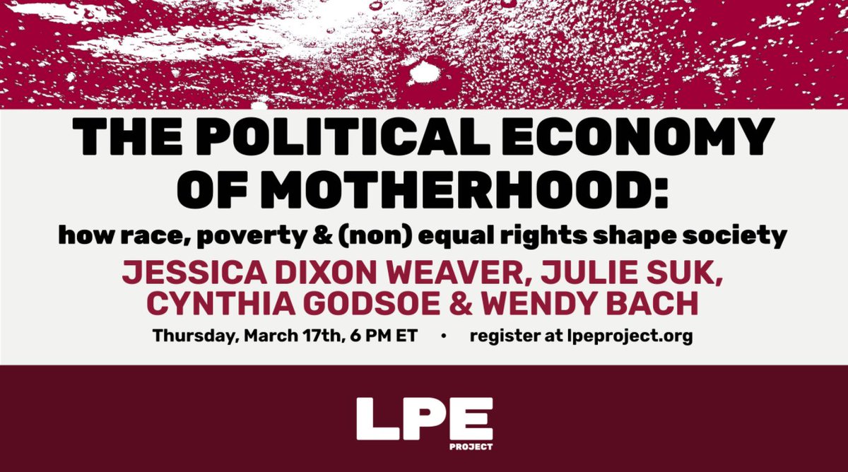 LPE_Project's tweet photo. Also if you missed last week's #LPEConference events, the recordings of "The Political Economy of Motherhood" and "Transforming Private Control Over Political Production" are now up on our website!
https://t.co/9msehVcUoJ
https://t.co/TXOO8gYUrC https://t.co/uIsL6JOwnM