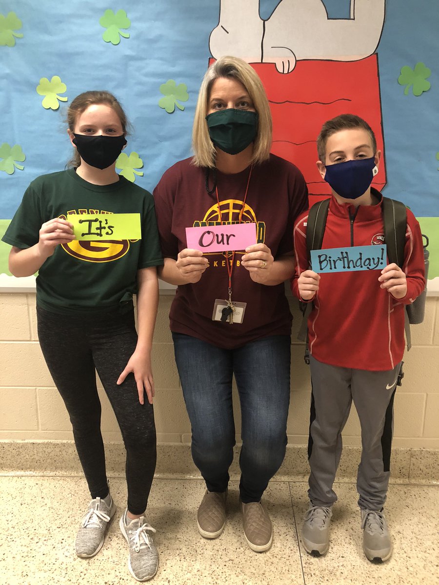 HeatherLasley's tweet photo. The BEST way to celebrate your birthday is with kids! Check out the birthday triplets at Briarwood! @BriarwoodES https://t.co/4CSMr2Lvne