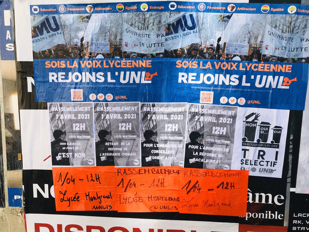 MNLbdr's tweet photo. Après midi collage dans les rues de Marseille pour annoncer le rassemblement du 1er Avril devant le lycée Montgrand #Nonalaselection #LaVoixLyceenne #Marseille #generationsacrifiee
📸 @TaoAchache https://t.co/dMt9KmBFYM