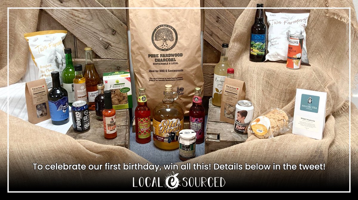 IT'S OUR 1ST BIRTHDAY! 🥳🎂

To celebrate, we're giving away this selection of fantastic locally sourced products - enter our #giveaway by following us, RT this tweet &amp; leave us a birthday message reply below. We'll pick a winner at random a week today! Good luck!

#Competition