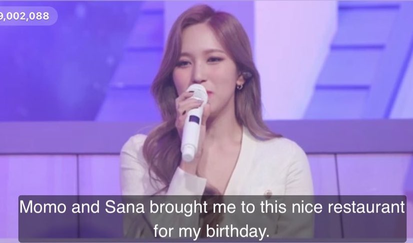 minaspingu's tweet photo. remember when sana and momo brought mina to a bbq restaurant to celebrate her birthday last year? they're literally family🥺 https://t.co/04doJn6NXQ