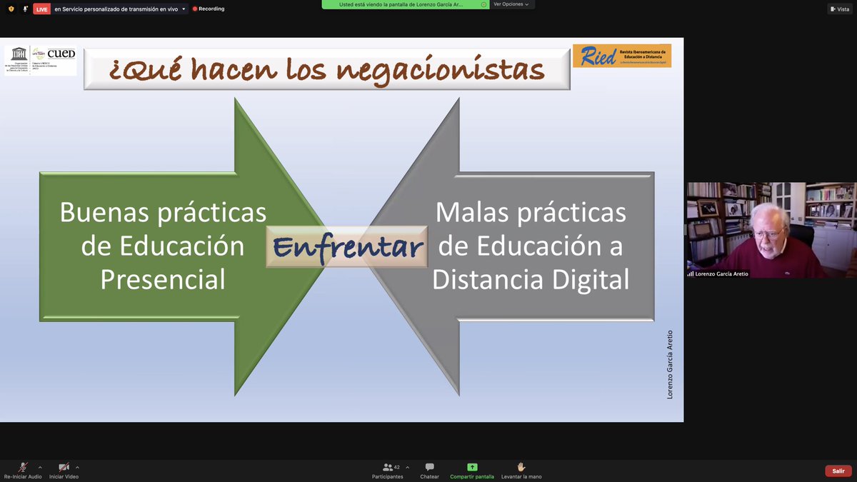TuifferEDU's tweet photo. Un despropósito mayúsculo hacer comparaciones desubicadas y desproporcionadas. 
Los negacionismos han existido históricamente en las ciencias: Y no suelen estar del lado de los avances y la búsqueda del bienestar. 
Excelente ponencia del Dr. @lgaretio ¡Gracias! #ReCoIn_TAD https://t.co/9FVMBzWLok
