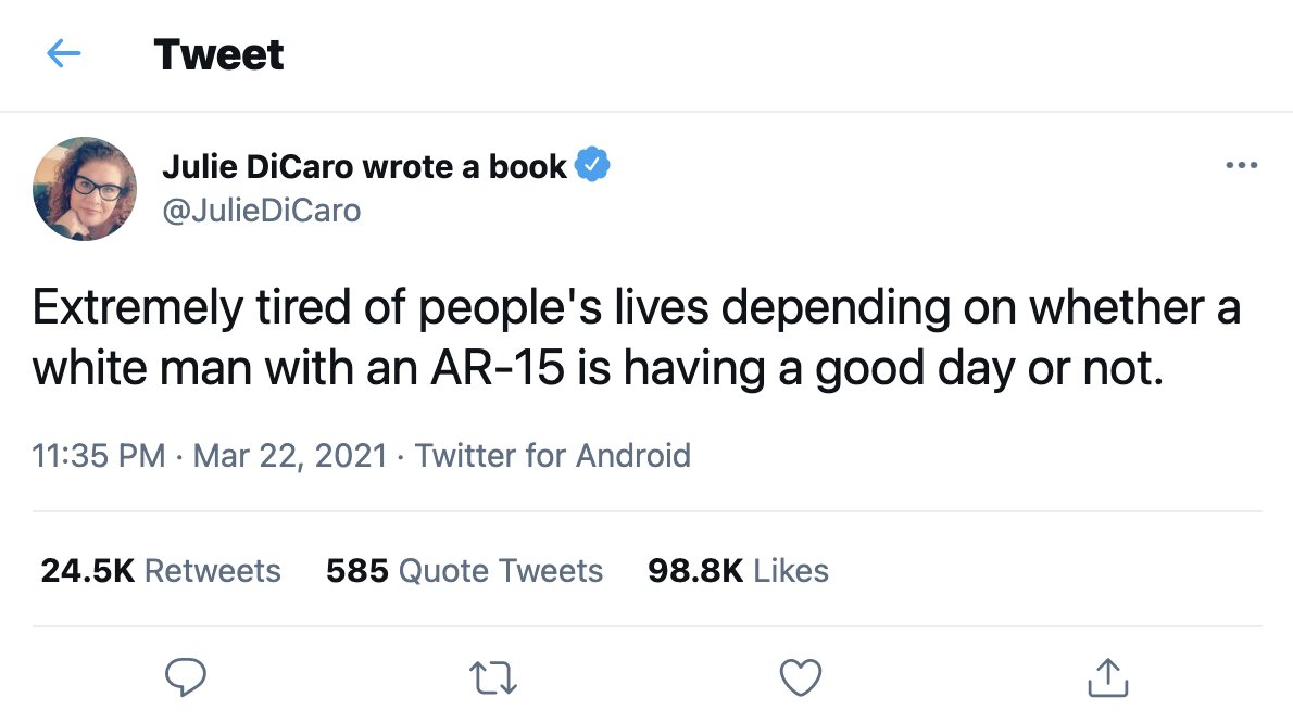 THREAD: Here are all the idiotic leftists who immediately jumped to politicize the tragic Boulder shooting to push their narrative, only for it all to fall apart when it turns out the shooter is muslim... Deadspin Editor: