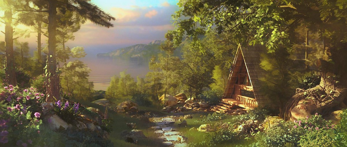 FluffGrumble's tweet photo. Retirement home? 😂  3dsMax and Vray. 

#art #artistoninstagram #3dart #chill #lake #environment #Cryptoart #nftart #NFT #husky #digitalart #digital #Landscapes #Vray #3dsmax #light #lighting #megascans #quixel #forest #cabin https://t.co/yr8dsgmphK