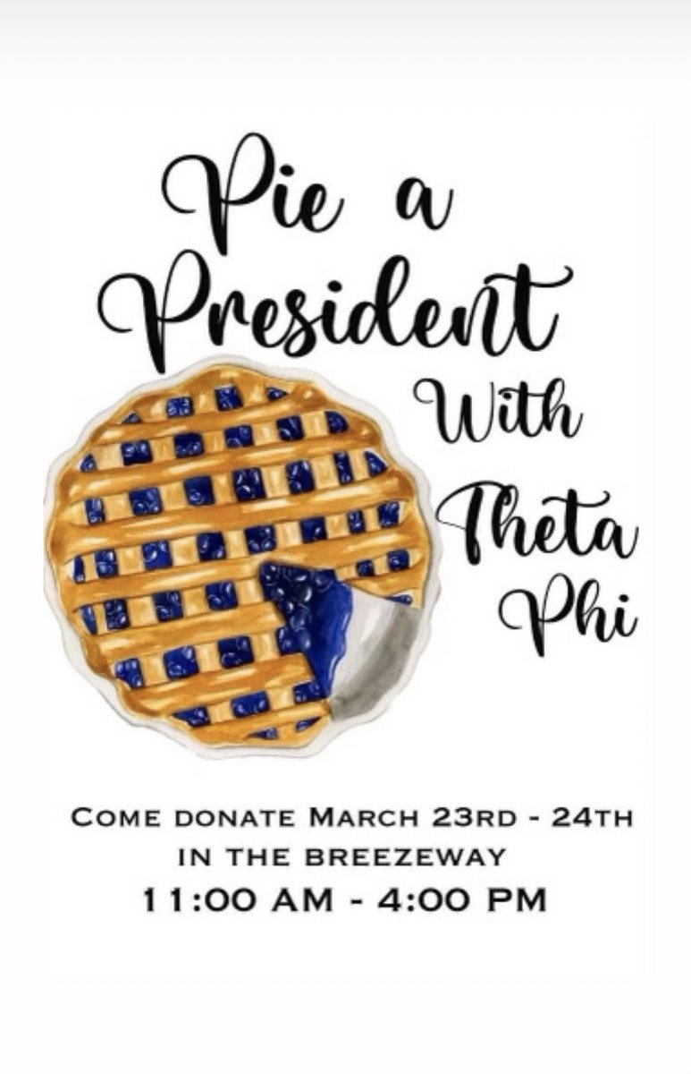 Hey yall, come support Theta Phi Alpha’s philanthropy tomorrow &amp; Wednesday during 11-4 in the breezeway! 

All donations will be going to St.Jude Children’s hospital!

Everyone chapter that reaches $45 dollars will get to pie their President!