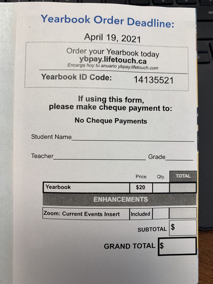 Yearbook orders continue (online only)! Order your SPS yearbook today!