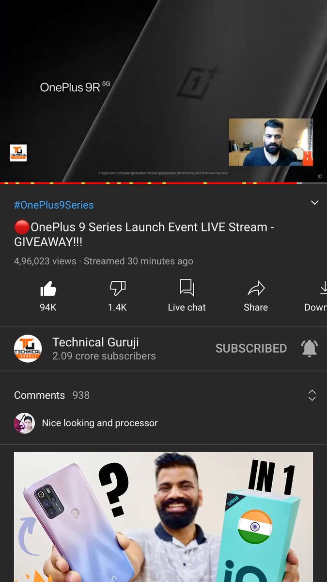 shivrkf's tweet image. youtu.be/s99iSoi0W5o @TechnicalGuruji @OnePlus_IN #OnePlus9SeriesLaunchEvent