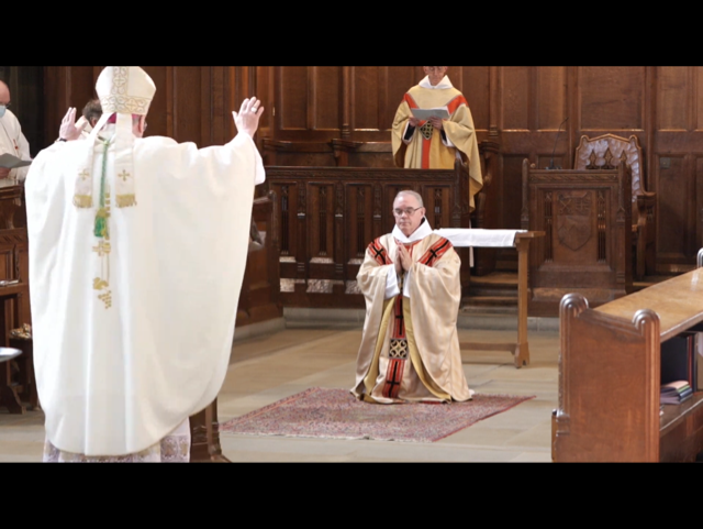ampleforthmonks's tweet photo. Some screenshots from yesterday's Abbatial Blessing. Thank you to those who could join us, albeit virtually, and thank you for your continued prayers for Abbot Robert and the community #TogetherInPrayer https://t.co/jqJfVnxLUP