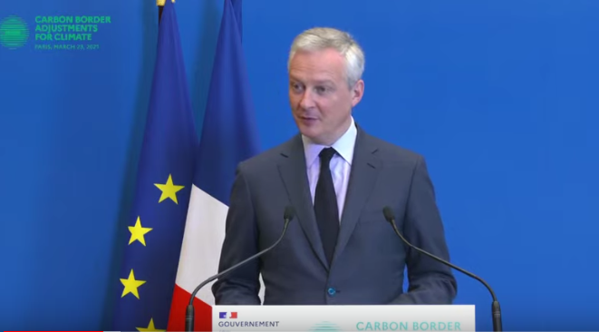 DGTresor's tweet photo. #CBAMforClimate @BrunoLeMaire: "Carbon leakage, which a few years ago was still dismissed as a "fantasy" by some, is now becoming a worrying reality for all of us. Without appropriate measures, carbon leakage will hinder and jeopardize our efforts to reduce emissions." https://t.co/mpOY2DufL5