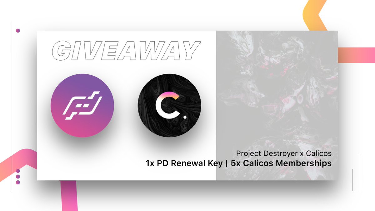 Giveaway Time! 🎉 🎁Prizes: - 3 x @Calicos_IO Renewals - 1 x @destroyerbots License 📜Rules: • Follow BOTH accounts. • Retweet this tweet. • Like this tweet. • Tag a friend. Ends in 48 hours. Good luck!