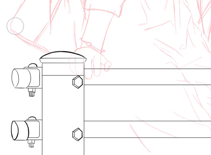 ずっと避けてたけど最近人工物描くの頑張りはじめました。直線は難しい 