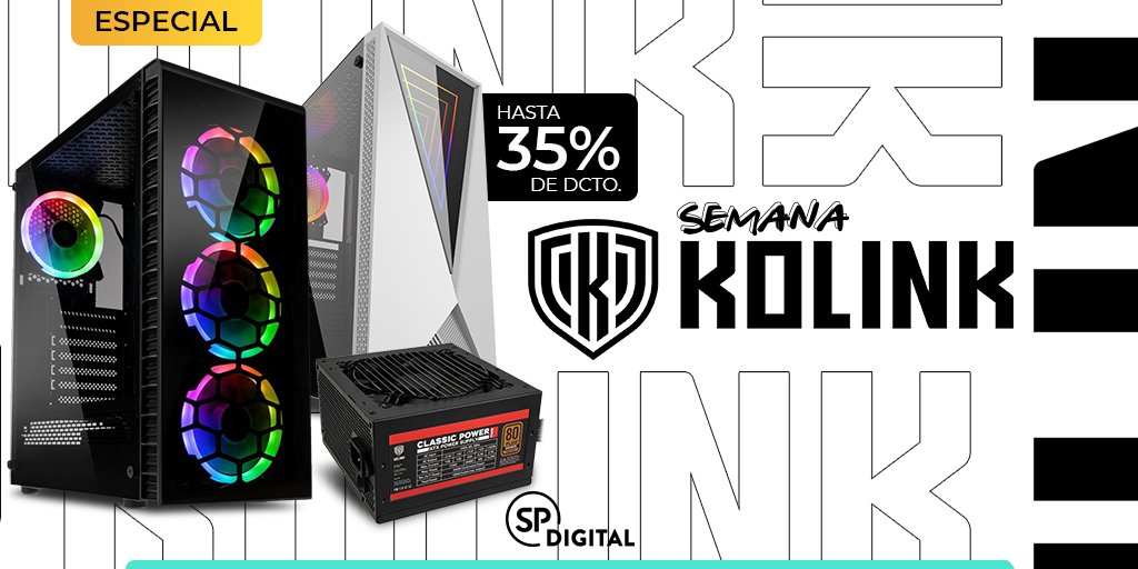 SPDigital_Chile's tweet image. En esta semana Si o Si tienes que actualizar tu PC 😱🔥Todos nuestros Gabinetes y Fuentes de Poder #Kolink con hasta 35% de descuento 👏😄
Entra aquí ahora ➡ spdigital.cl/s/kolink