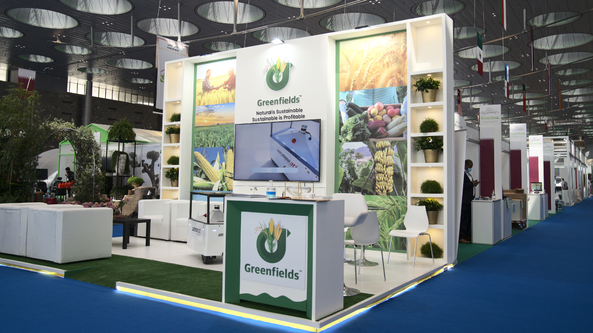 GreenfieldsMEA's tweet photo. Bringing our vision of promoting a sustainable future to AgriteQ 2021, at Doha, Qatar. Visit us at the Greenfields booth #C20, Hall 1 
#GreenfieldsAtAgriteQ 

Venue: Doha Exhibition &amp; Convention Center ​
Time: 10am–9pm | Friday: 2pm–9pm​
Date: 23rd - 27th Mar'21 https://t.co/vYrht2pDb3