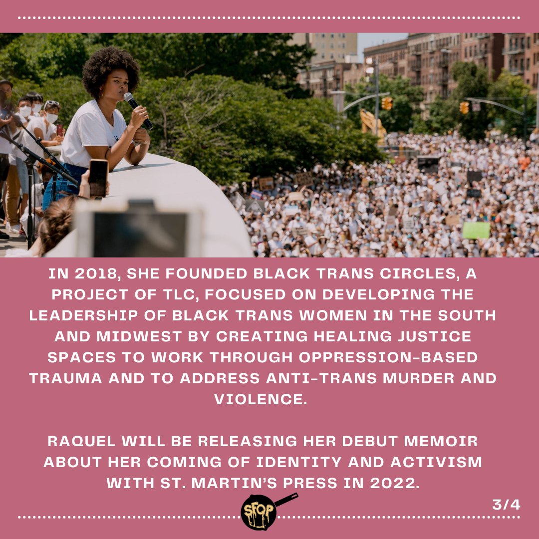 sfqpatl's tweet photo. ⁠⁠
This week we're highlighting the prolific Raquel Willis // @RaquelWillis_  - activist, award-winning writer, and media strategist. Read up to learn more about Raquel, and follow her to get to know her work!✨⁠⁠
⁠⁠ https://t.co/9lXuwM5BaX