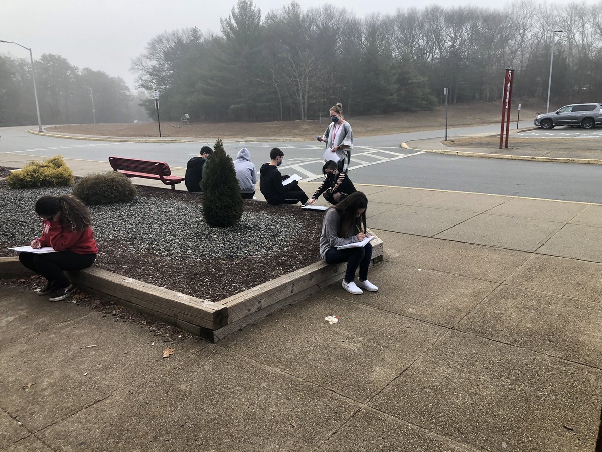 MissHagueCHS's tweet photo. Took advantage of the nice day to do some math outside. The students were so happy to get a change of scenery and some even used sidewalk chalk to complete their work! Super fun yet productive day today😊 @ggregorychs https://t.co/TUTKZ4LnqW