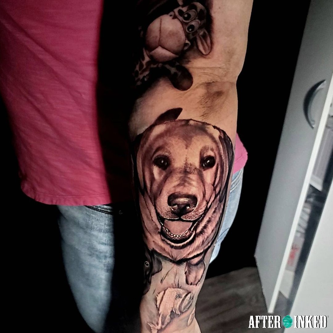 AfterInked's tweet photo. There's no love like puppy love! #NationalPuppyDay #PuppyDay afterinked #proudusers #formulatedforperfection #afterinkedeveryday #tattooaftercare #foamcleanser #piercingaftercare #inkseal #npj #vegan #puppy #dog #puppylove #puppies #dogs @tattoosbynewz @dynamictattooca https://t.co/SPbiFPkG2i