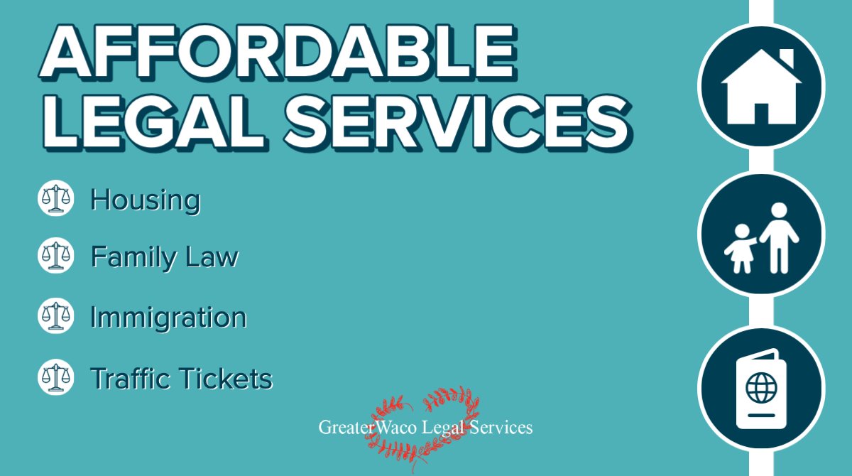 GreaterWacoLS's tweet photo. Greater Waco Legal Services serves individuals and families through affordable legal services. We’re here to to answer your questions! Call us at 254-733-2828 or visit our website at https://t.co/OSawoaNfbs to learn more! https://t.co/02anGlCOT8