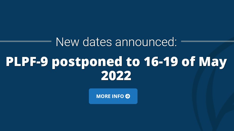 plpf9's tweet photo. PLPF postponed to 16-19 May 2022

New dates:

10 Dec 2021: submission of abstracts

10 Jan 2022: Deadline for grant applications

28 Jan 2022: communication of abstracts acceptance

25 Feb 2022: early registration and payment

26 Feb-31 Mar 2022: regular fee registration period https://t.co/1i7wHu4ulb