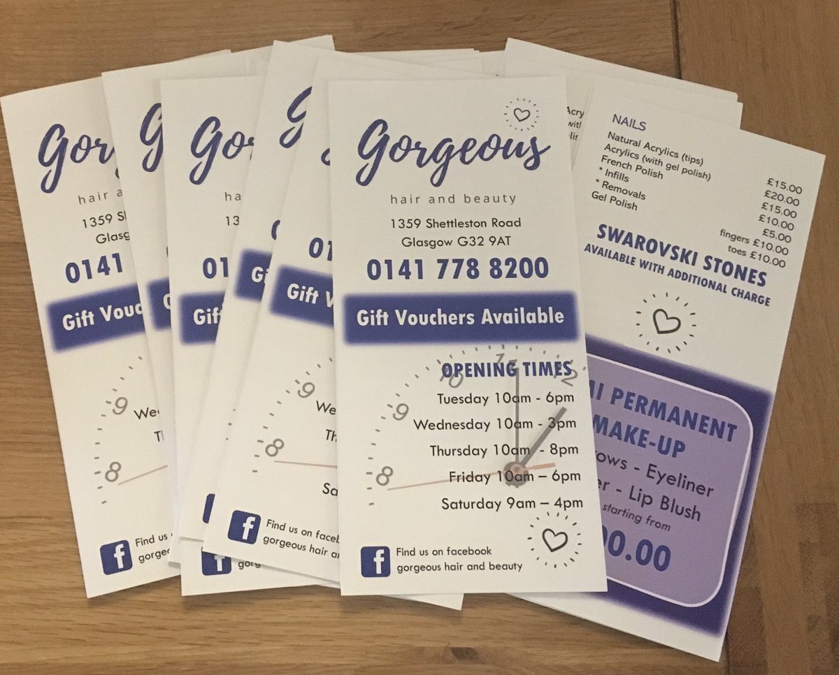 promo_printing's tweet photo. Gorgeous Hair &amp; Beauty Price Lists all sorted for April 👌🏻
#hairandbeauty #semipermanentlashes #waxing #nails #pricelists #leaflets #promoprinting https://t.co/cq8OQmWYPg