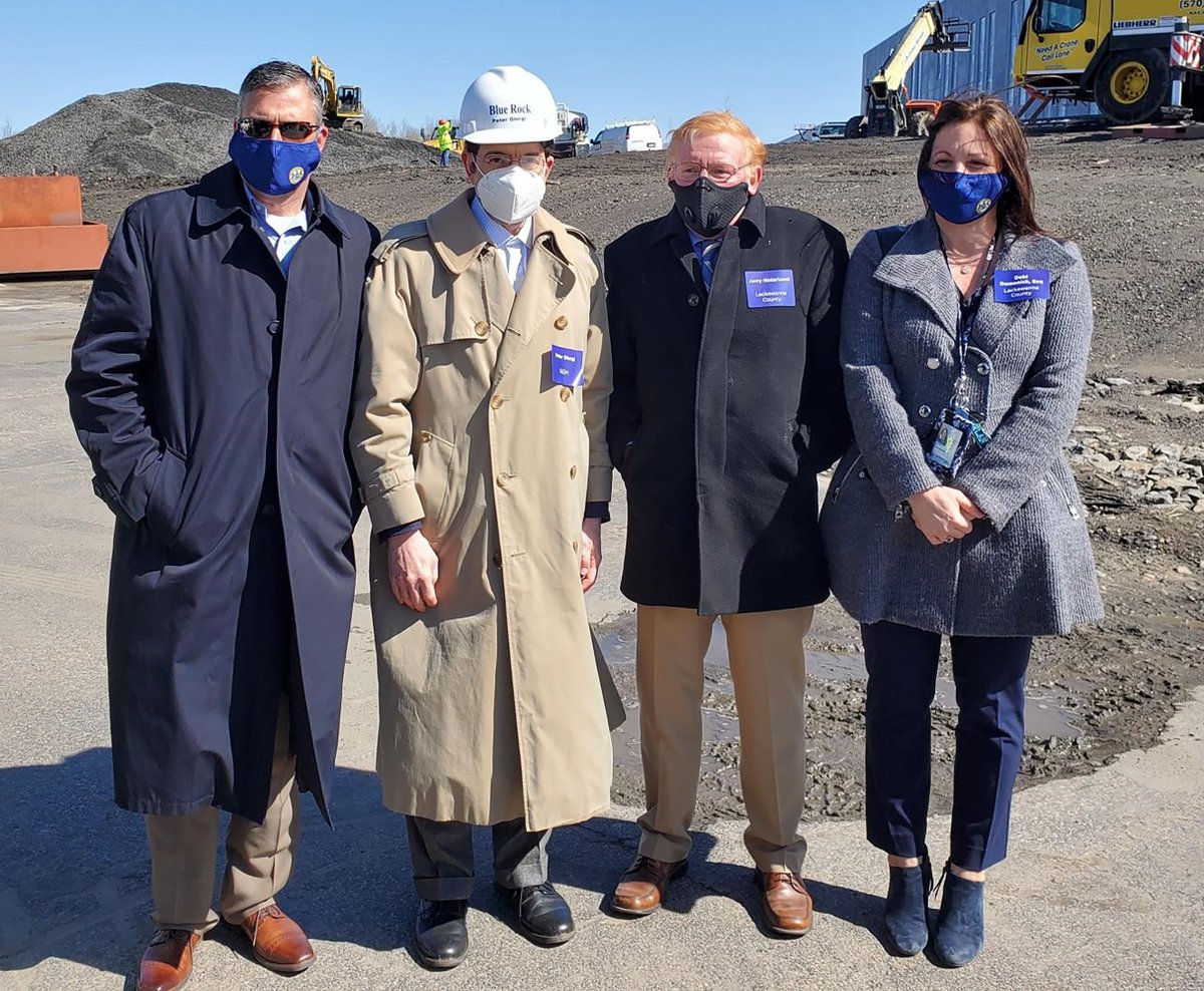 LackCountyCR's tweet image. On March 19, the Lackawanna County Commissioners were in Olyphant for a #ToppingOff ceremony at the first-ever #CANPACK facility in the United States. Pictured with Peter Giorgi of Giorgi Global Holdings are Commissioners Chris Chermak, Jerry Notarianni and Debi Domenick, Esq.