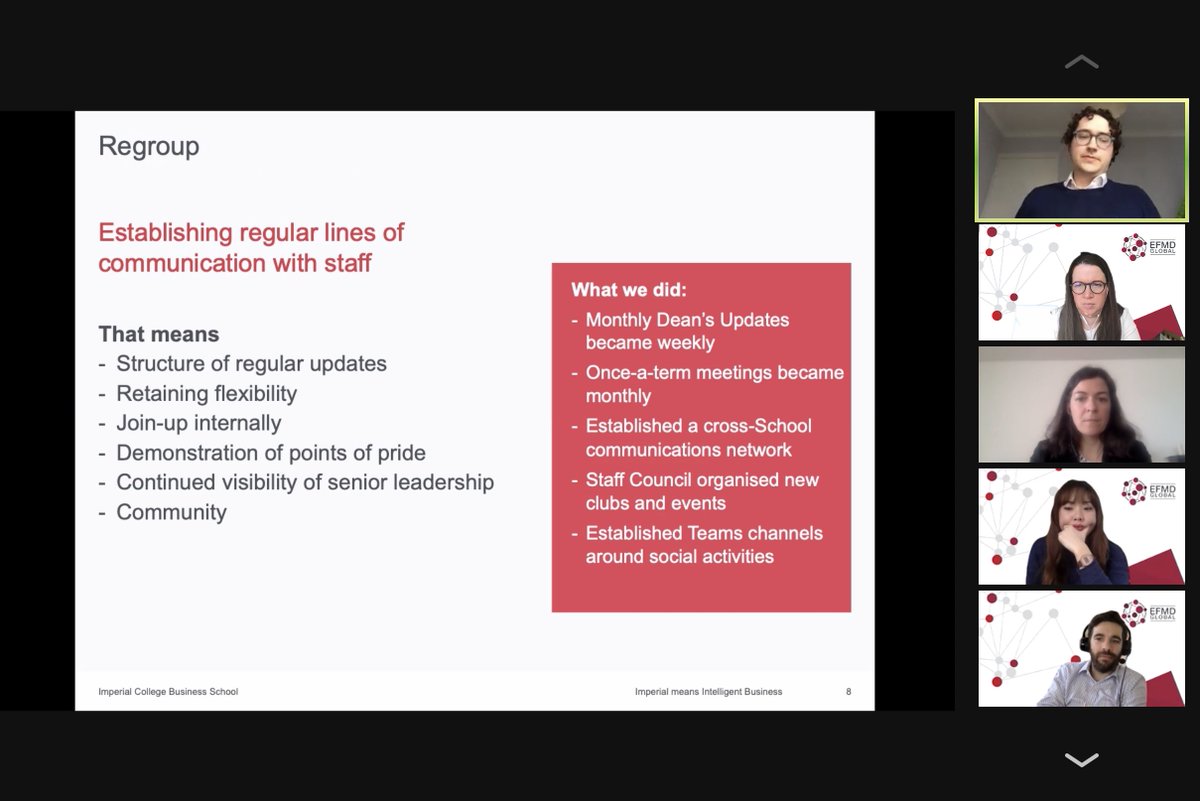 EFMDNews's tweet photo. Michael Mills @ImperialBiz shares his expertise and insights on #internalcommunication and how it impacts
#externalcommunication and crisis communication
✅Reassure
✅Regroup
✅Relaunch
➡️AKA the three phases of #crisiscommunication
#EFMDExtRel https://t.co/c95T03CmcY