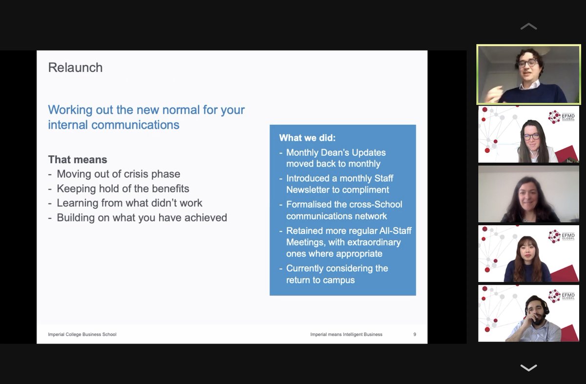 EFMDNews's tweet photo. Michael Mills @ImperialBiz shares his expertise and insights on #internalcommunication and how it impacts
#externalcommunication and crisis communication
✅Reassure
✅Regroup
✅Relaunch
➡️AKA the three phases of #crisiscommunication
#EFMDExtRel https://t.co/c95T03CmcY