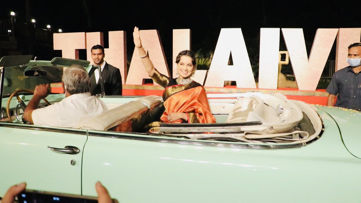 KanganaTeam's tweet photo. Grand trailer launch in Mumbai #ThalaiviTrailer https://t.co/gXc9FGrJrm
