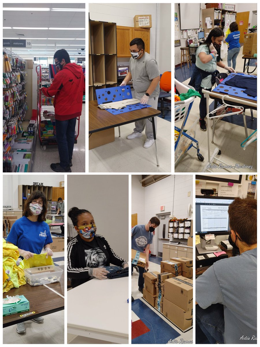 artismartinez's tweet photo. @ReddixRetail1 Rockin' it today working @Walgreens , folding/sizing/colorizing shirts, folding and displaying jeans, practice pallet building, and practice filling out job applications online. So proud of our young adult trainees! @NISDReddix @SETransition @NISDSpecialEd https://t.co/IhUEHenkjo