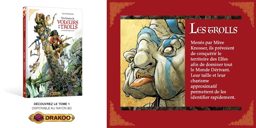 DrakooEditions's tweet photo. Enfants d'humain, avant de vous aventurer dans l'univers d'Une Histoire de voleurs et de trolls, renseignez-vous sur les créatures qui le peuplent... Attention, elles ne sont pas toutes pacifiques ⚔💥⚔
L'album est déjà disponible en librairie ! 📣
#DrakooBD #bdfantasy https://t.co/Aii07dDNCn
