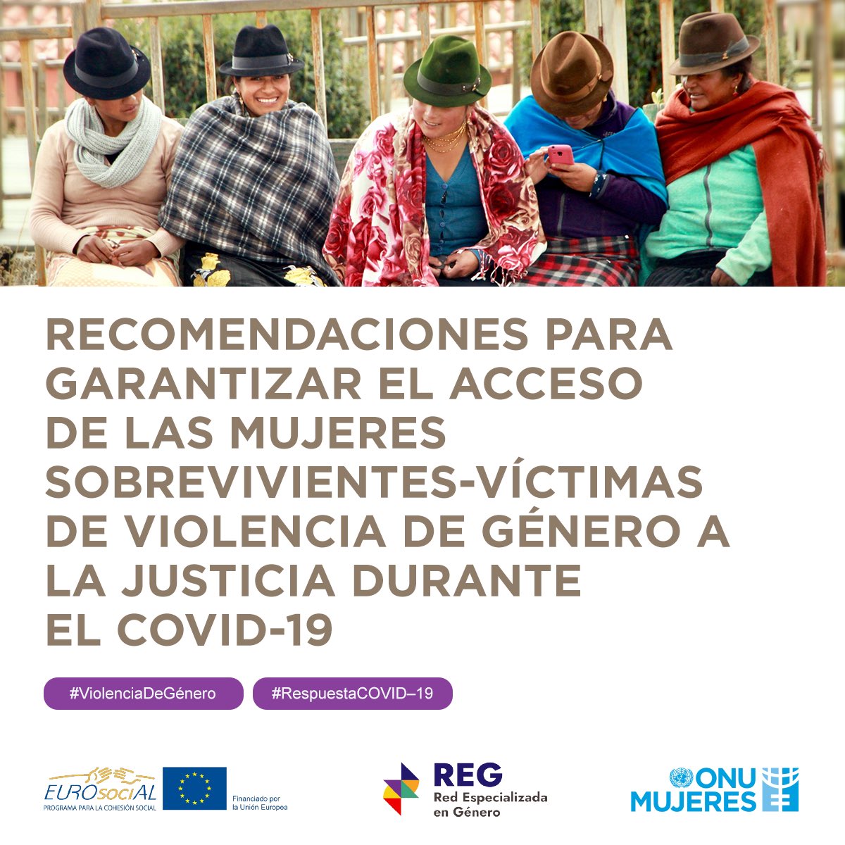 REGAiamp's tweet photo. Publicamos junto con @EUROsociAL_ y @ONUMujeres el documento "Recomendaciones para garantizar el acceso de las mujeres sobrevivientes-víctimas de violencia de género a la justicia durante el Covid-19" https://t.co/oIpxw42qDU