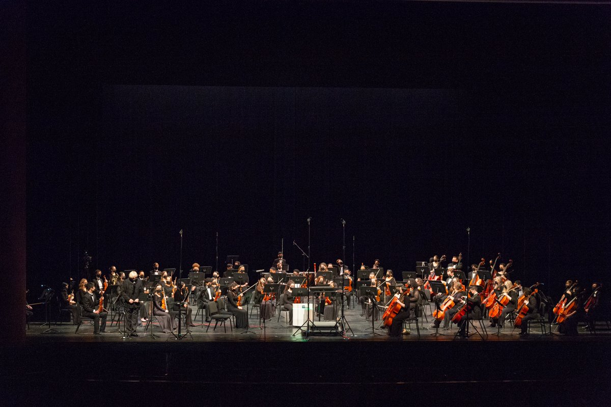 virtuosi's tweet photo. After over a year of virtual performances, it felt wonderful to be in front of a live audience at this year's Concerto Concert! All 43 members of the ensemble performed with heart and delivered a jubilant program. Thanks to everyone who attended both in person and virtually. https://t.co/tk3t0PXcK3