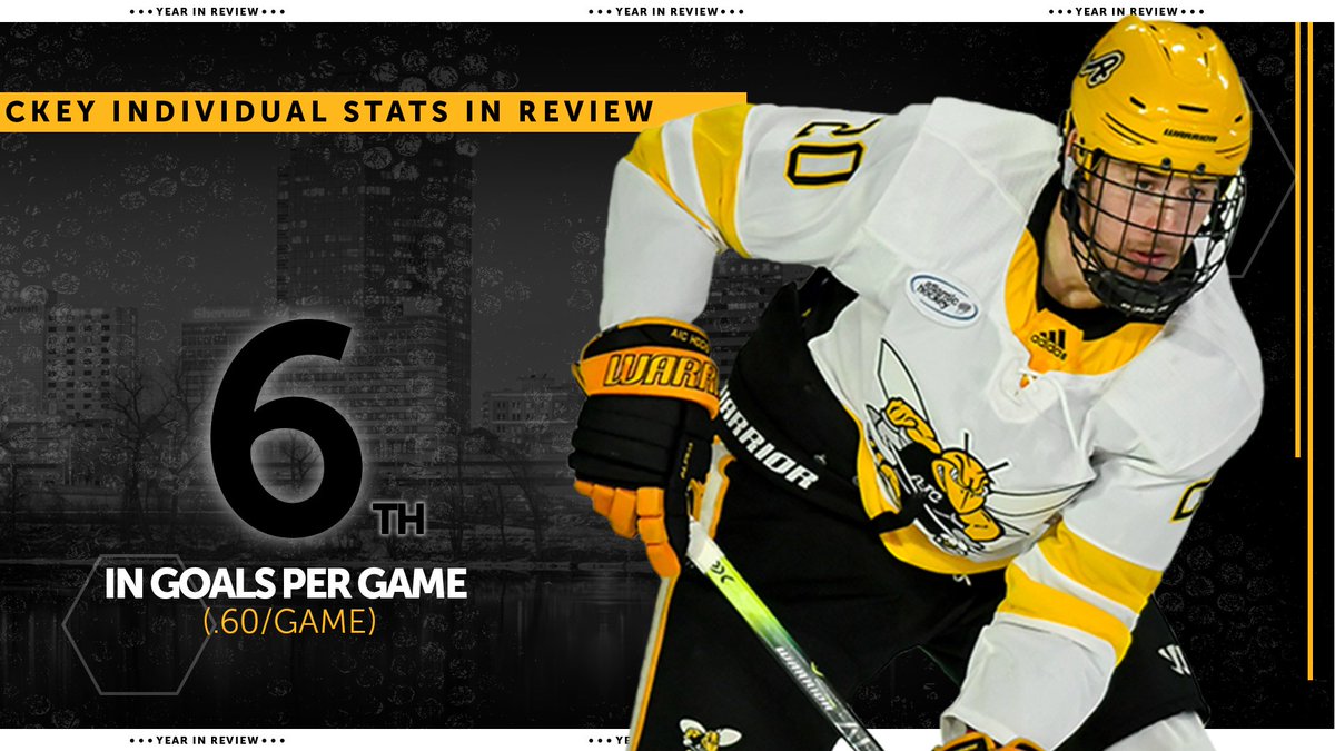 AIC_Hockey's tweet photo. 🐝 Kapcheck: 18a-18pts, +13
#2⃣ Nationally in Assists per game
(#1 among defenseman)

🐝 Fladeby: 9g-8a-17pts
#6⃣ Nationally in Goals per game

#Individualstats #funfacts https://t.co/gHt39YrE1H