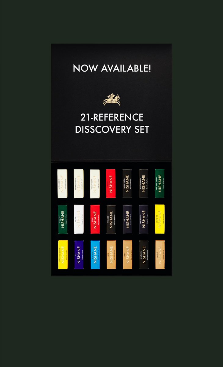 Now available!
NISHANE 21-Reference Discovery Set

Enjoy discovering the full range of NISHANE fragrances.

Buy online:

nishane.com.tr/product-page/d…