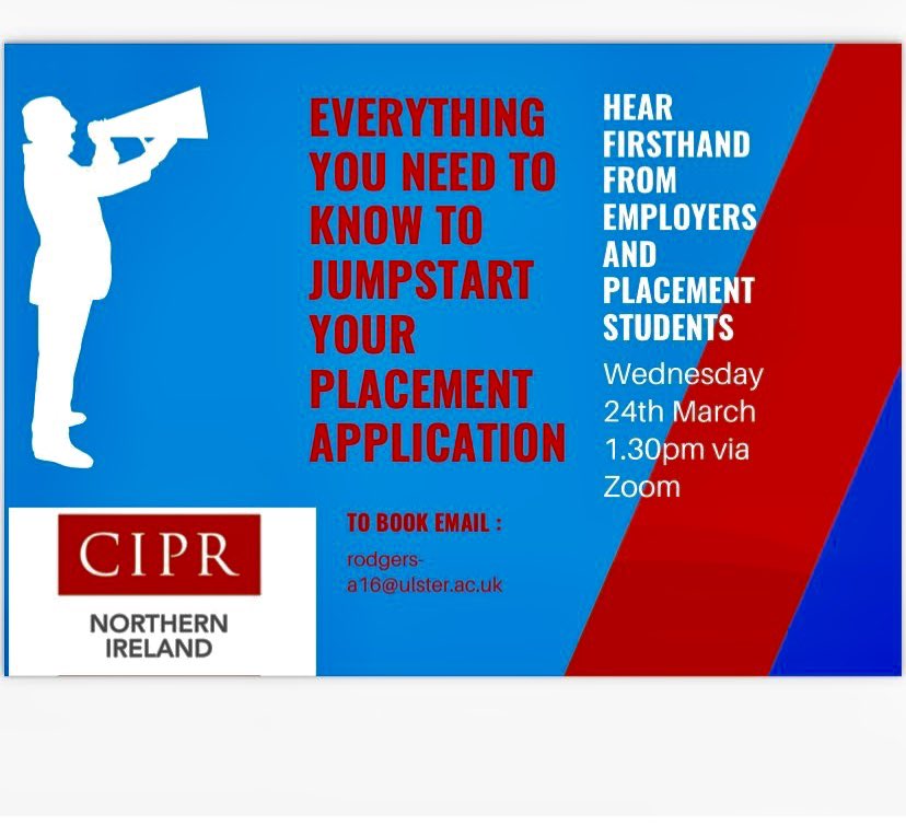 SocietyUuj's tweet photo. ‼️Brilliant event running tomorrow at 1.30pm‼️ If you are a current student seeking a placement this would be a great opportunity for you all 🙌🏻 Get signing up folks! 😁 https://t.co/h2qbP4GJPT