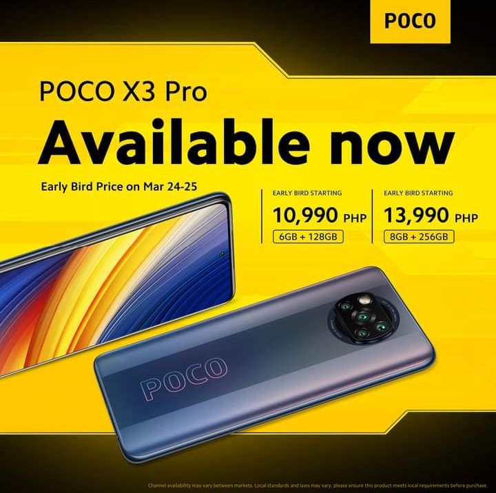 miupdateph's tweet photo. POCO X3 Pro is finally HERE! Get it via Shopee platform today!
Early bird price starts at only PHP 10,990, promotion period last for 48 hours ONLY!
Exclusively on Shopee: https://t.co/q9YV8ykqHi
#POCOX3PRO #ExactlyWhatYouNeedAndMore https://t.co/BvZRJXsYdz