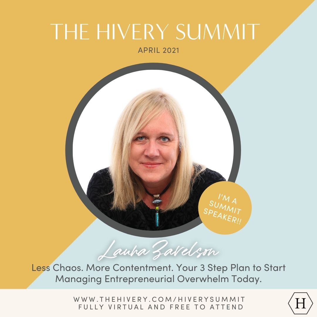 LauraZavelson's tweet photo. If you're building your business, and feeling a little overwhelmed The Hivery Summit is for you. The month long series brings together more than 40 speakers to support you on your way to success. I hope to see you there. #thehivery #thehiverysummit https://t.co/d4J7IUxcEM