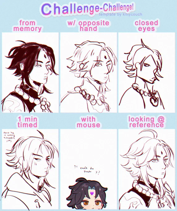 closed eyes xiao is the best one i've drawn so far #GenshinImpact 
